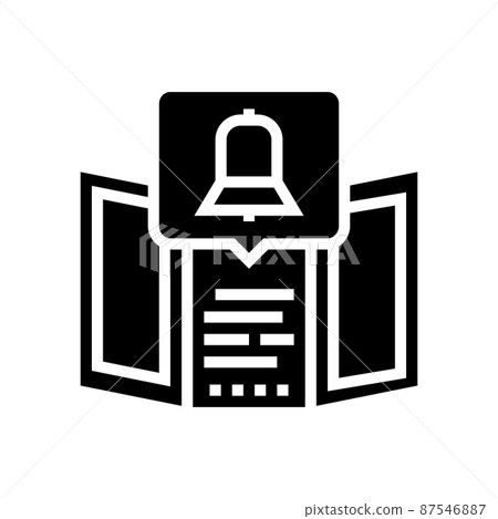 brochure with important information glyph icon vector illustration brochure with important information glyph icon vector illustration 87546887