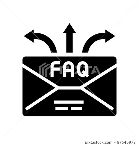 faq frequently asked questions glyph icon vector illustration 87546972
