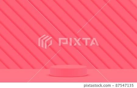 pink showcase podium in the pink room 87547135