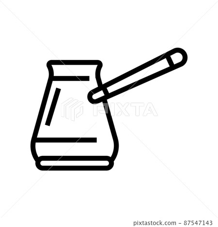 cezve for brew coffee line icon vector illustration 87547143