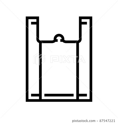 bag plastic line icon vector illustration 87547221