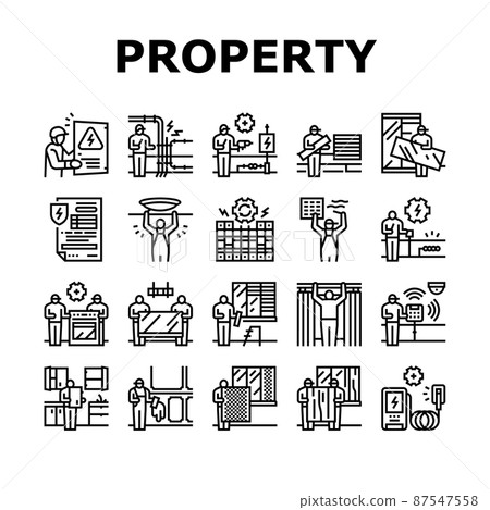 Property Maintenance And Repair Icons Set Vector Property Maintenance And Repair Icons Set Vector 87547558