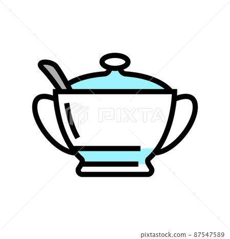 sugar bowl color icon vector illustration 87547589