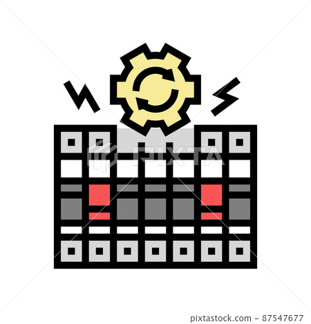 fuse box replacement color icon vector illustration 87547677