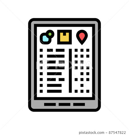 item list report color icon vector illustration item list report color icon vector illustration 87547822