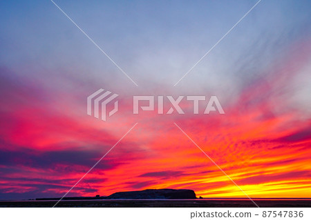 冰島斯堪的納維亞島國日落 87547836