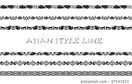 Asian style line 03 (black) - Stock Illustration [87547853] - PIXTA
