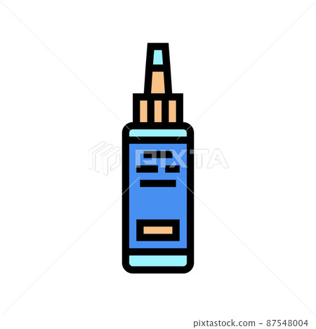 hair growth serum color icon vector illustration 87548004