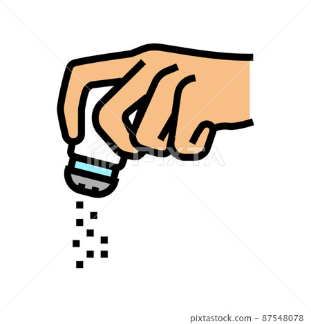 salt add color icon vector illustration 87548078