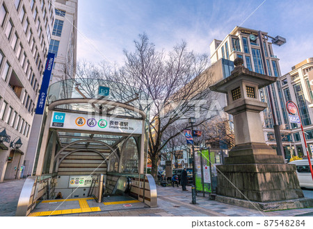 View of Tokyo cityscape of Japan, such as Omotesando station of Corona 87548284