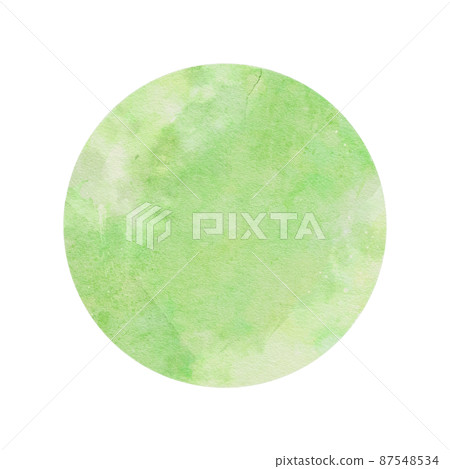 Watercolor-style bright blue apple-colored round material Watercolor-style bright blue apple-colored round material 87548534