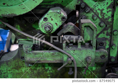 Punch press, auto puncher, behind the equipment, factory, manufacturing industry 87549075
