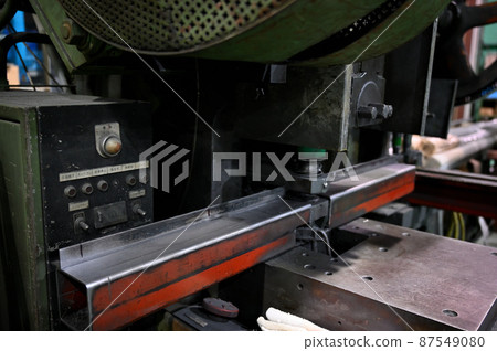 Punch press, auto puncher, hole punching, factory, manufacturing industry 87549080