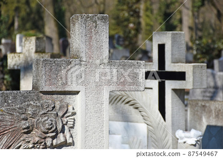 Tombstones in the public cemetery 87549467