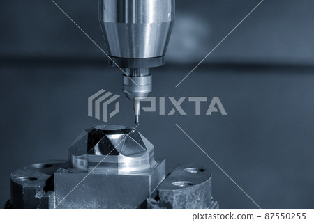 The mirror surface parts cutting by CNC milling machine with ball end mill tool. The mirror surface parts cutting by CNC milling machine with ball end mill tool. 87550255