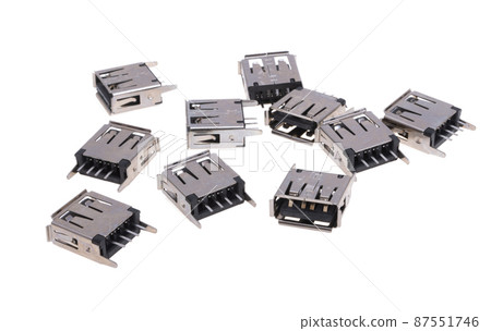 radio components microchips isolated 87551746