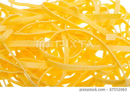 homemade egg noodles isolated 87552063