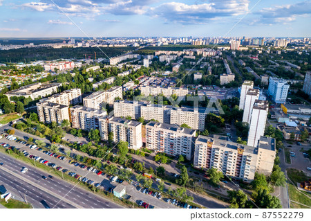 Aerial view of Voskresenka district of Kiev, Ukraine Aerial view of Voskresenka district of Kiev, Ukraine 87552279