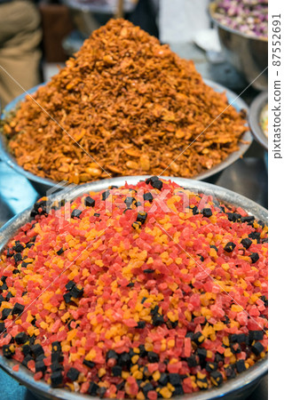 Dried fruits in the oriental market 87552691