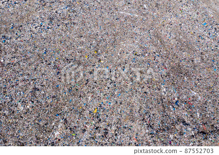 Aerial view of large landfill. Waste garbage dump, environmental pollution 87552703