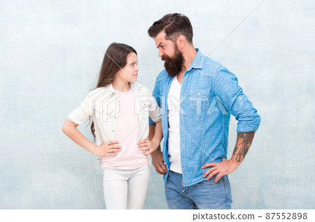Conflict and offence. Sometimes parenting is about misunderstanding. 87552898