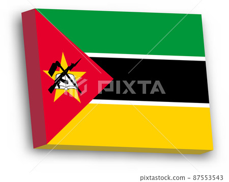 3D vector flag of Mozambique 87553543