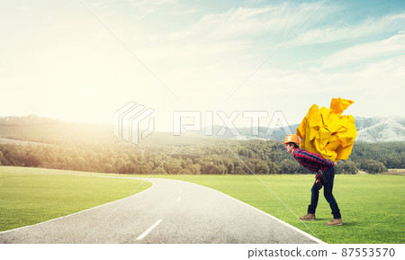 Engineer man carry load Engineer man carry load 87553570