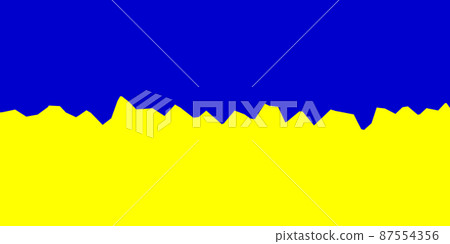 Ukraine. Ukrainian flag. Illustration of the flag of Ukraine. Horizontal design. Abstract design. Illustration. Map. 87554356