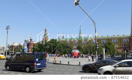 Beautiful view of Moscow Kremlinfrom the side of Manezhnaya Square, Russia Beautiful view of Moscow Kremlinfrom the side of Manezhnaya Square, Russia 87554652