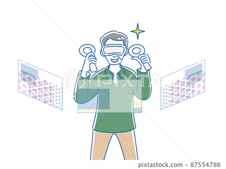 People who experience VR with a head-mounted display 87554786