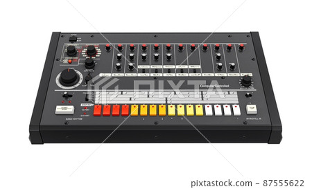 retro drum machine 3D illustration 87555622