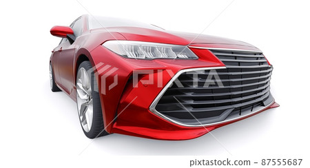 Large business sedan for work and family. 3D illustration Large business sedan for work and family. 3D illustration 87555687