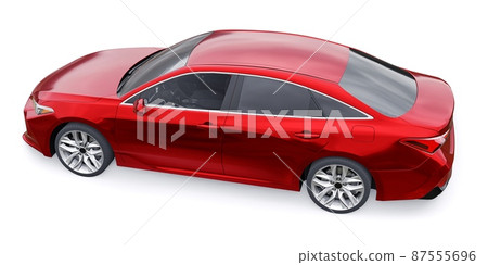 Large business sedan for work and family. 3D illustration Large business sedan for work and family. 3D illustration 87555696