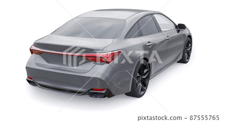 Large business sedan for work and family. 3D illustration Large business sedan for work and family. 3D illustration 87555765