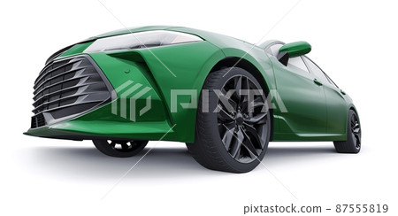 Large business sedan for work and family. 3D illustration Large business sedan for work and family. 3D illustration 87555819