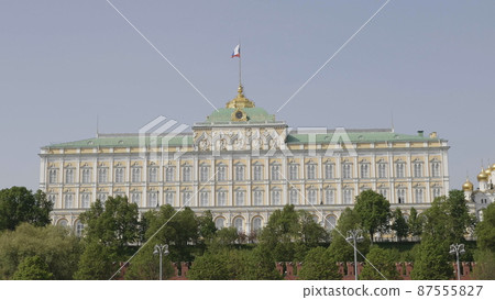 Sunny summer day moscow river bay kremlin Sunny summer day moscow river bay kremlin 87555827