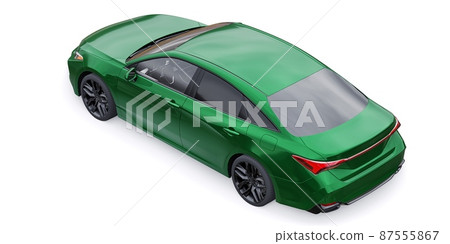 Large business sedan for work and family. 3D illustration Large business sedan for work and family. 3D illustration 87555867