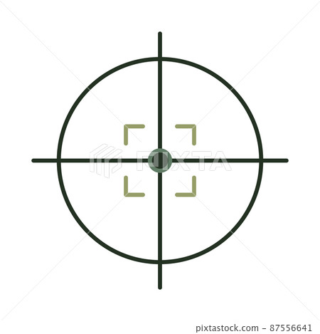 Vector illustration of cartoon gunpoint icon on white background. Vector illustration of cartoon gunpoint icon on white background. 87556641