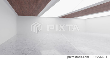 empty studio with big lights and wood panels and marble floor 3d render illustration empty studio with big lights and wood panels and marble floor 3d render illustration 87556691