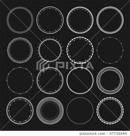 Mechanical clock faces, bezel. White watch dial with minute and hour marks. Timer or stopwatch 87556844