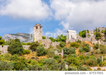 Watch tower among the ruins of Old Bar, Montenegro Watch tower among the ruins of Old Bar, Montenegro 87557091