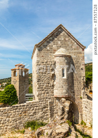 Watch tower among the ruins of Old Bar, Montenegro 87557128