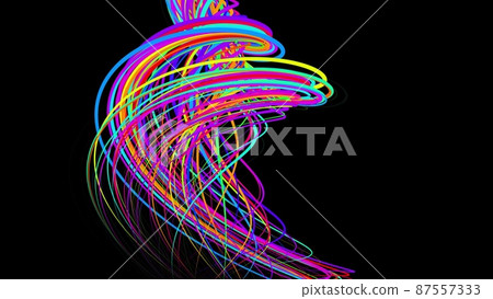 3d rendering stylish creative abstract background. colored lines swirling in spiral. Motion design bg of particles shaping lines, helix and abstract structures. 3d render 3d rendering stylish creative abstract background. colored lines swirling in spiral. Motion design bg of particles shaping lines, helix and abstract structures. 3d render 87557333