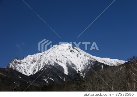 From Kiyosato Kogen, the male figure of Mt. Aka, the Yatsugatake mountain range in the midwinter From Kiyosato Kogen, the male figure of Mt. Aka, the Yatsugatake mountain range in the midwinter 87558590
