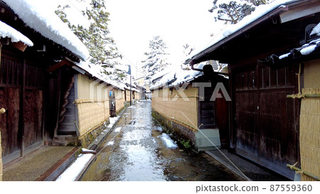金澤長町武士住宅遺址周圍的雪景 87559360