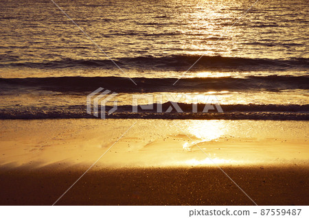 The beach at dusk 87559487