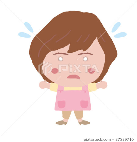 女圍裙幼兒園老師插畫素材 女圍裙幼兒園老師插畫素材 87559710