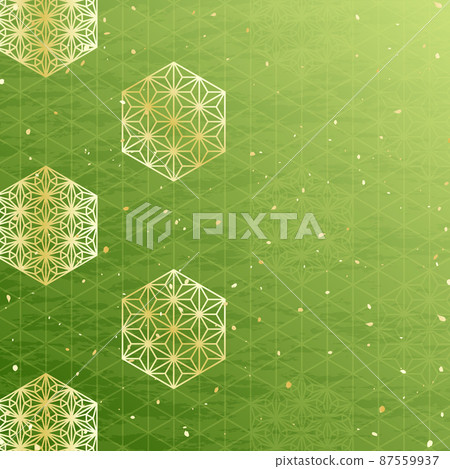 Green Japanese pattern illustration like matcha 87559937