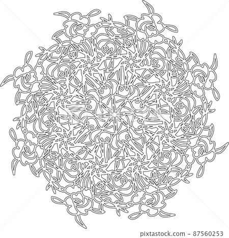 Flower decoration pattern 87560253