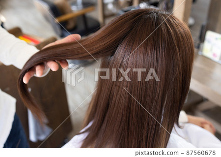 光滑的頭髮 87560678